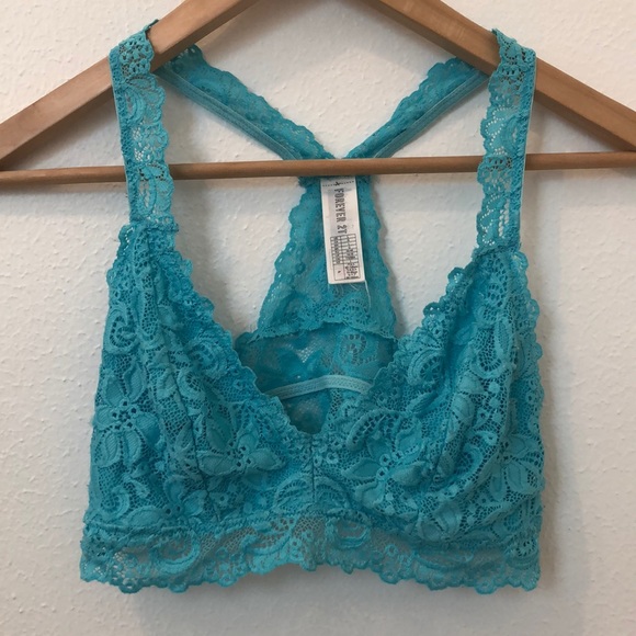Forever 21 Cute Blue Bralette with lace detailing - Picture 1 of 4